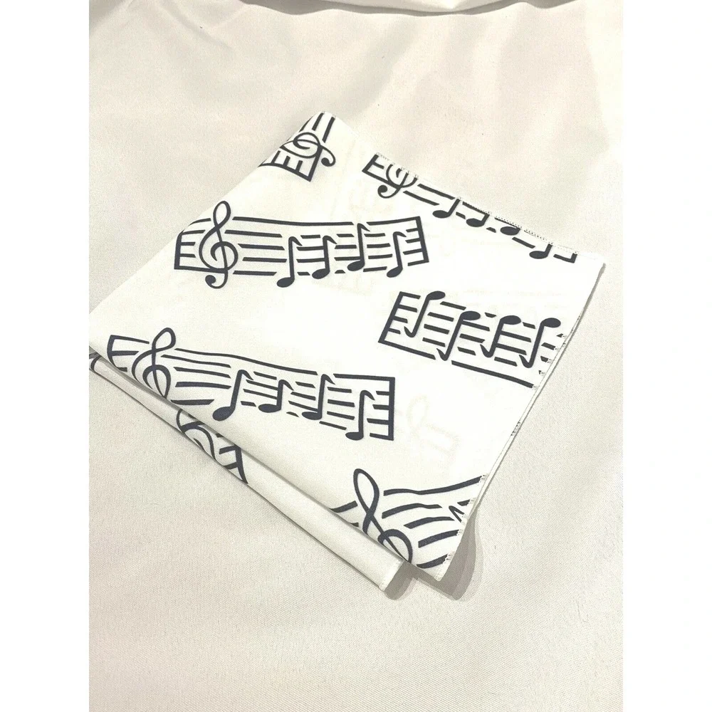 lot of 6 reusable washable cloth napkins MUSIC NOTES party‎ home kitchen